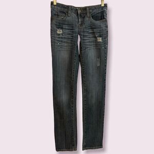MUDD Vintage Womens Juniors Straight Leg Jeans